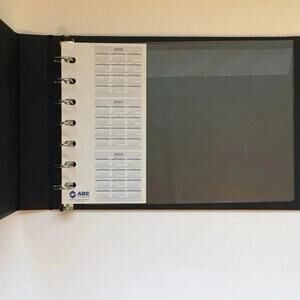 7-Hole Business Check Ledger Binder - ABC Check Printing - Black (14" x 10")